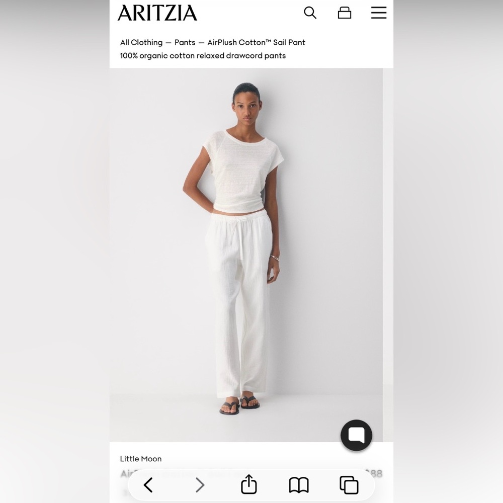 Little Moon Wide Leg Pants in White